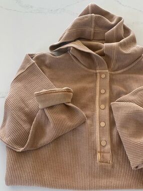 Aerie Textured Henley Hoodie